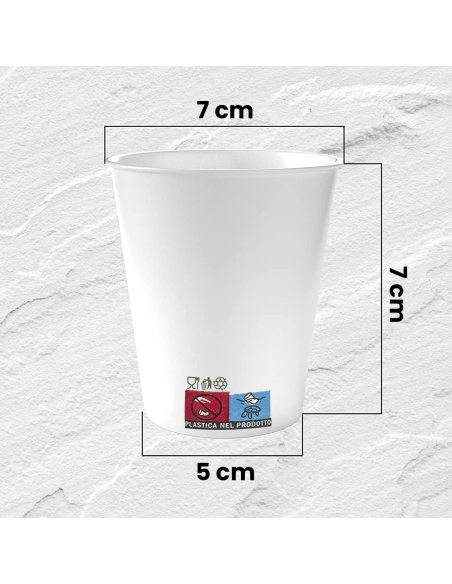 Pack 1000 Vasos de cartón desechables Biodegradables y compostables 180ml