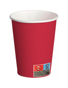 Pack 50pcs vasos carton Rojo 180ml desechables... 2