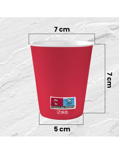 Pack 500pcs Vasos Carton Rojo 180ml Desechables...