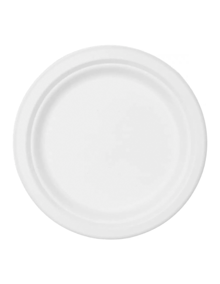 Pack 100 Platos de papel 23cm desechables Biodegradables Ecológicos Compostables