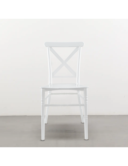 Pack 6 Sillas Sidney Blanca Polipropileno Vintage Ideal para Catering y Eventos