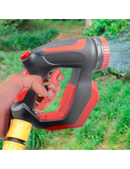 Manguera con boquilla depósito De Jabón 200ml Pulverizador 8 Chorros De Agua