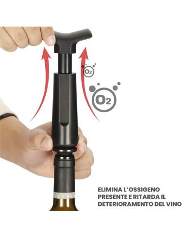 Bomba Wine Saver para Botellas con 4 Tapones de...