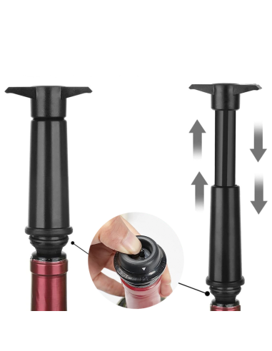 Bomba Wine Saver para Botellas con 4 Tapones de...