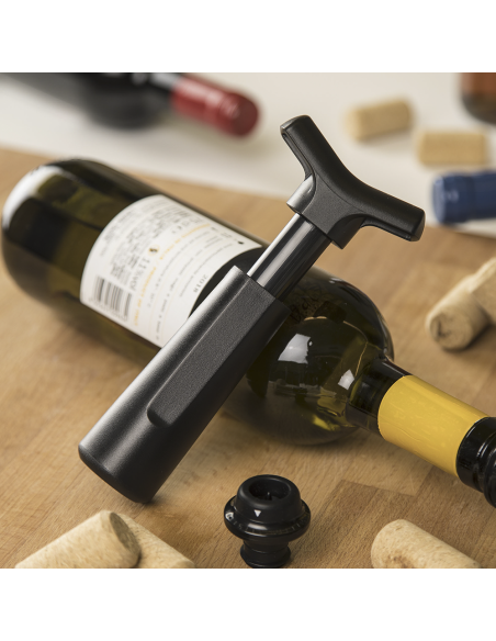 Bomba Wine Saver para Botellas con 4 Tapones de Vacío de Silicona Diámetro 19mm