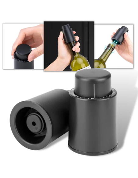 Tapón de vino sistema de vacío Reutilizable Wine Saver con registro de fecha