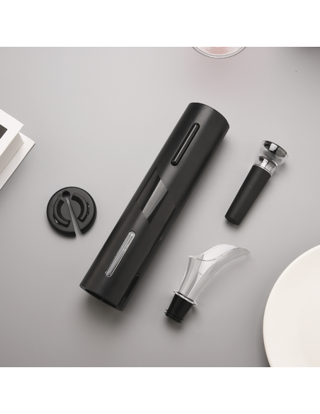 Abrebotellas eléctrico a pilas sacacorchos automático juego de vino con vertedor