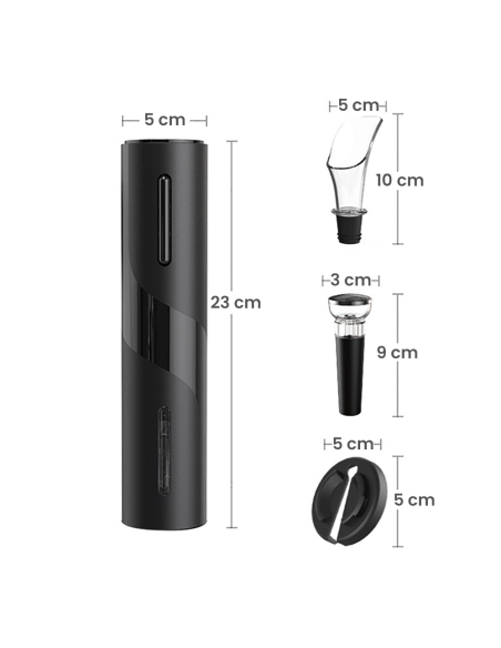 Abrebotellas eléctrico a pilas sacacorchos automático juego de vino con vertedor