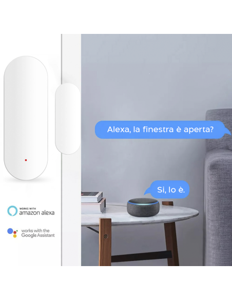 Alarma seguridad puertas ventanas notificación Wi-Fi con app de teléfono