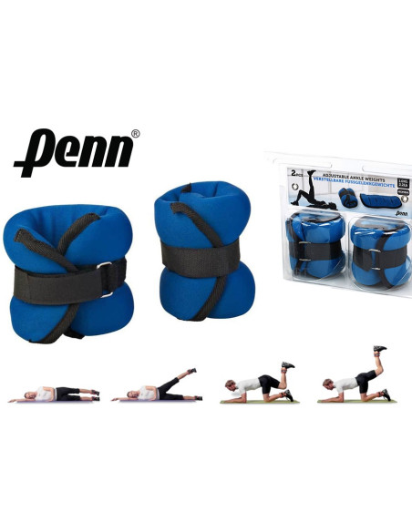 Pack de pesas 2 unidades x 1 kg cada una para fitness y jogging tobillo o muñeca