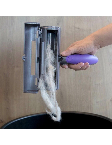 Cepillo rodillo para eliminar pelo de mascota vibración inalámbrica reutilizable