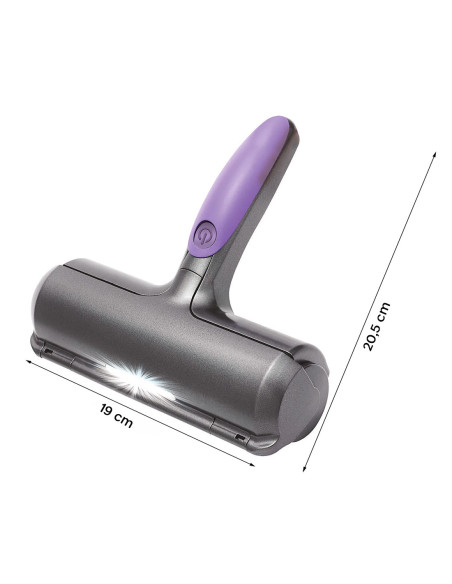 Cepillo rodillo para eliminar pelo de mascota vibración inalámbrica reutilizable