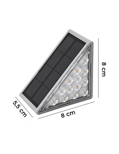 Juego de 2 lámparas LED solares para escaleras...
