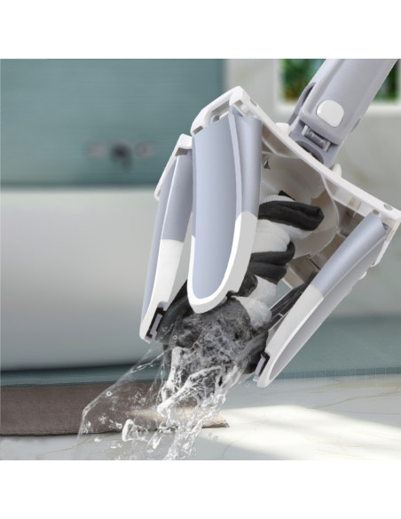 Escoba Fregona Twist Limpiasuelo Cepillo giratorio 360° Microfibra autoescurrido