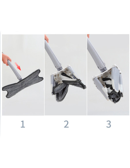 Escoba Fregona Twist Limpiasuelo Cepillo giratorio 360° Microfibra autoescurrido