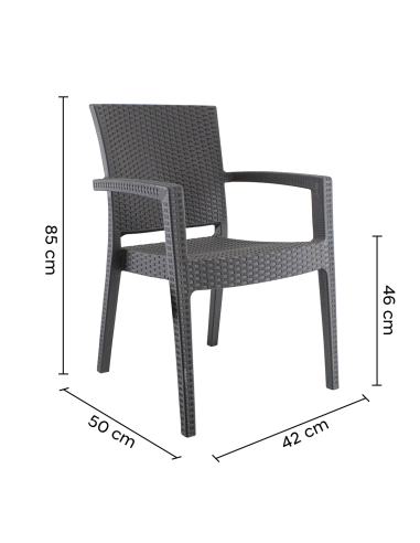 Conjunto 2 sillas de exterior CATAS de resina...