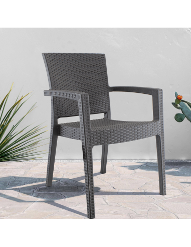 Conjunto 2 sillas de exterior CATAS de resina...