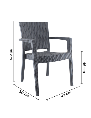 Conjunto 2 sillas de exterior CATAS de resina...