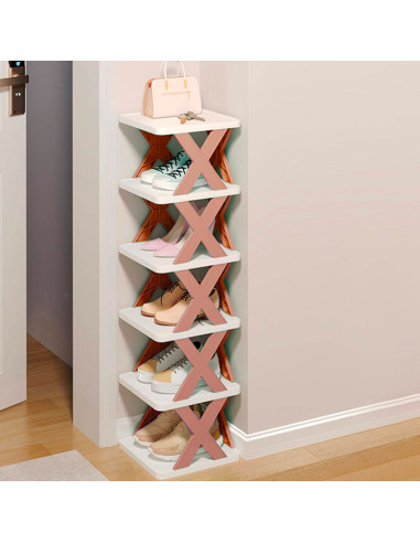 Zapatero 6 estantes de almacenamiento Estante...