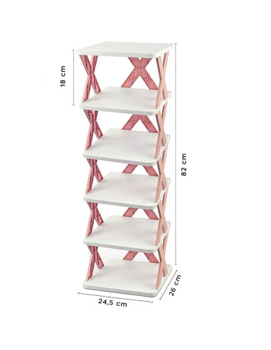 Zapatero 6 estantes de almacenamiento Estante...
