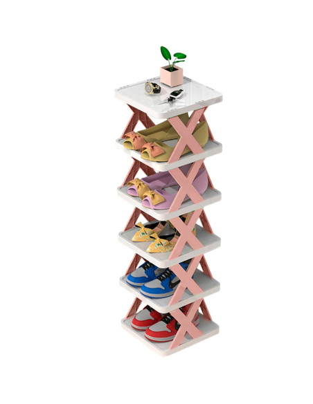 Zapatero 6 estantes de almacenamiento Estante modular H82 Ahorro de espacio