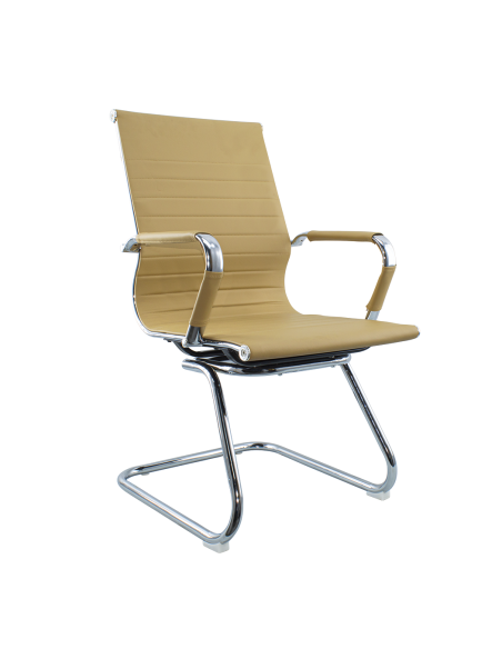 Pack de 2 Sillas ISAAC sala de estar u oficina de metal y ecopiel Al.95x50x45cm