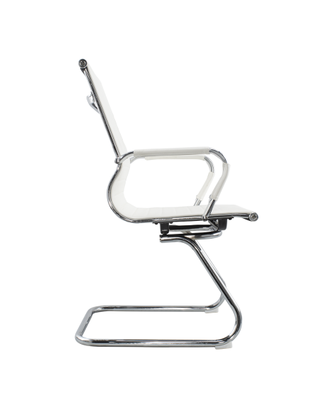 Pack de 2 Sillas ISAAC sala de estar u oficina de metal y ecopiel Al.95x50x45cm