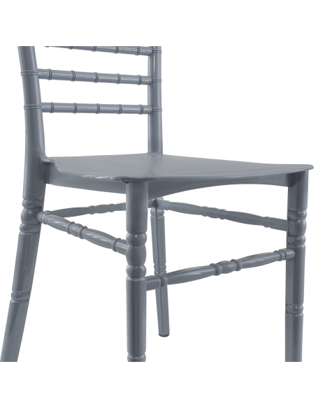 Pack 6 sillas Chiavari vintage GRIS Silla de catering Chiavarina Diseño clásico