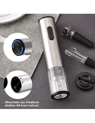Abridor de botellas eléctrico con pilas...
