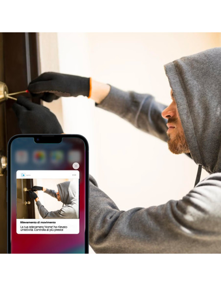 Cámara IP Wi-Fi Full HD con función de sirena y con aplicación