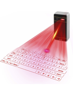 Mini teclado virtual Proyector Teclas Qwerty Recargable...