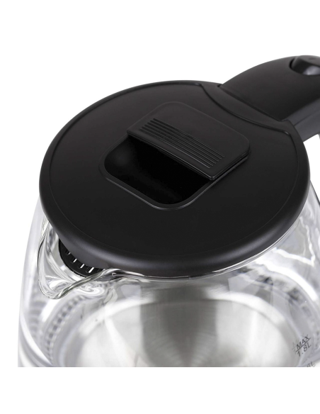 Hervidor Eléctrico en Vidrio Borosilicato 1500W 1.8 lt Iluminación LED Azul