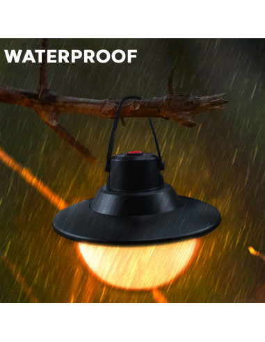 Lámpara Camping Luz Amarilla 3 Tipos de Brillo...