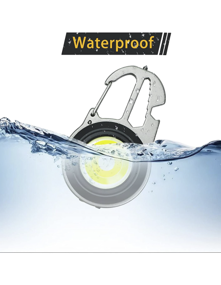 Mini linterna LED multiusos portátil y recargable para acampar con trípode