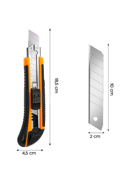 Cuter Profesional 3 Cuchillas Mango Antideslizante Corte Preciso