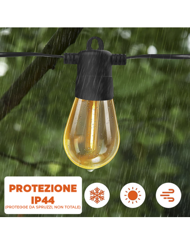 Cadena de luces con panel solar Recargable 10m...