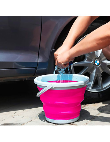 Cubo plegable silicona capacidad 5L portátil...