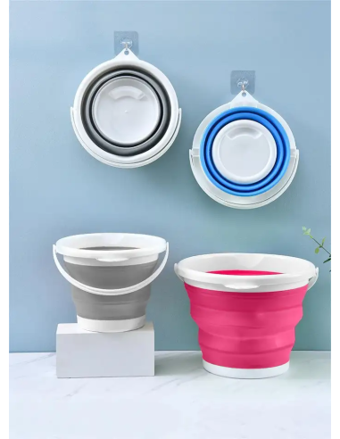 Cubo plegable silicona capacidad 10L portátil...