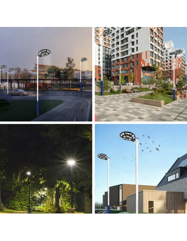 Lámpara de calle carga solar Jortan 500W IP66...