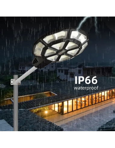 Lámpara de calle carga solar Jortan 500W IP66...