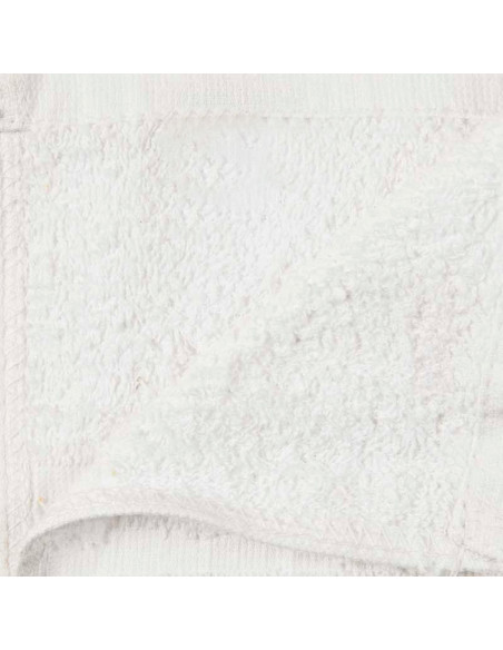 487764 Set 3 toallas de baño y de ducha para invitados con cara blanca lisa