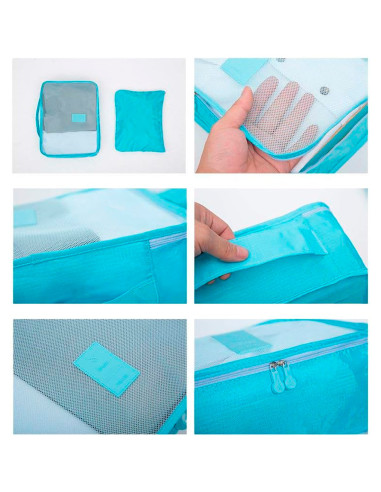 Set 6 bolsas organizadoras viaje impermeable...