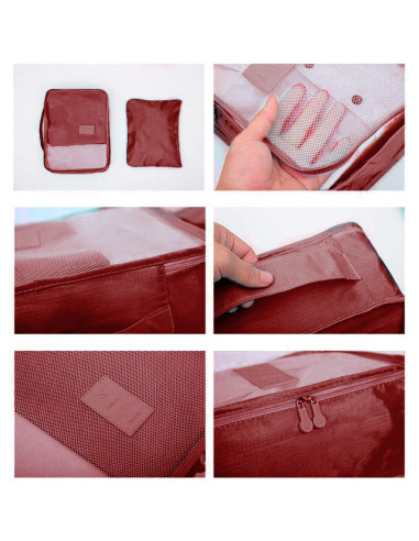 Set 6 bolsas organizadoras viaje impermeable...
