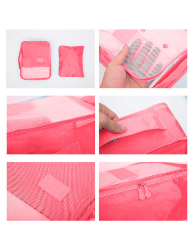 Set 6 bolsas organizadoras viaje impermeable...