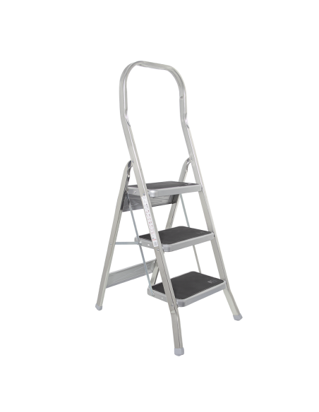 Escalera Aluminio 3 Peldaños SCAB 132cm art.760 Taburete con Gancho de Seguridad