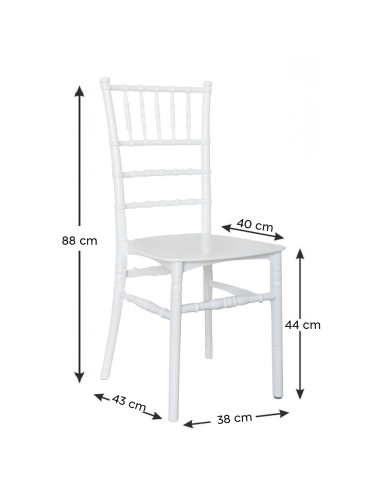 Pack 6 sillas Chiavari blancas silla vintage...