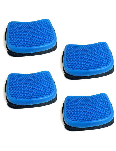 4 cojines antiescaras gel transpirable para estar sentado mucho tiempo 37x30x4cm