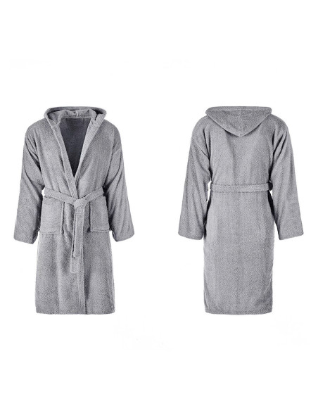Albornoz de Rizo Unisex SUPREMA para Adulto Capucha y Bolsillos de Color Liso
