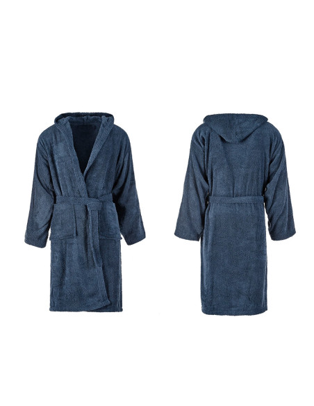 Albornoz de Rizo Unisex SUPREMA para Adulto Capucha y Bolsillos de Color Liso