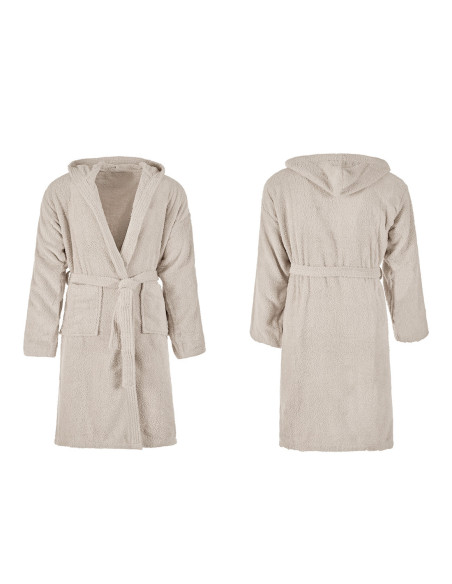 Albornoz de Rizo Unisex SUPREMA para Adulto Capucha y Bolsillos de Color Liso